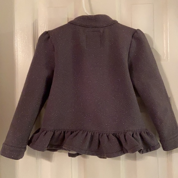 👗 3/$25 - 3T Gymboree Moto style jacket (grey, sparkly) - Picture 6 of 8